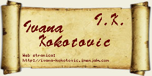 Ivana Kokotović vizit kartica